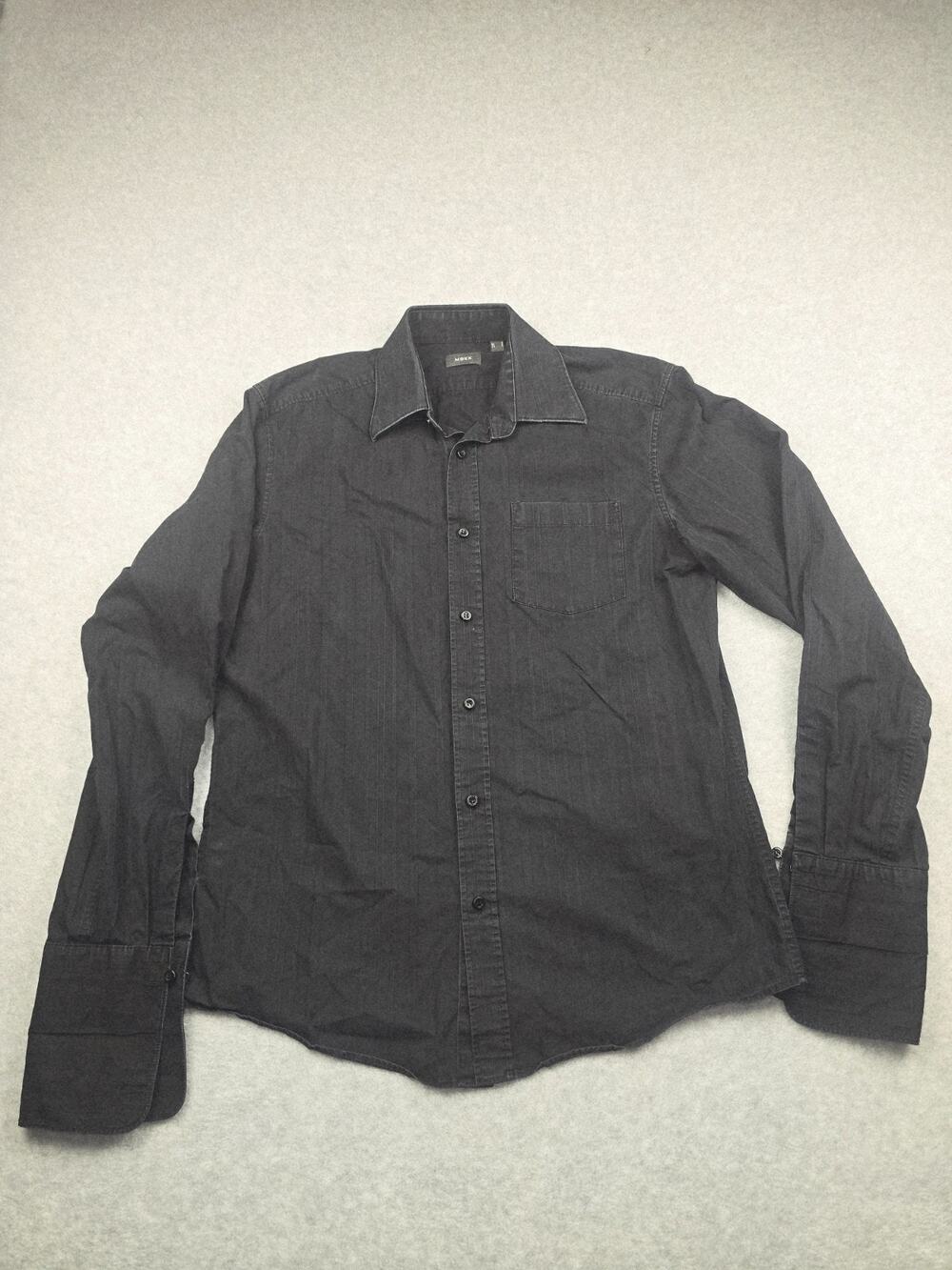 Men's MEXX Cotton Gray Long Sleeve Shirt Size S Large